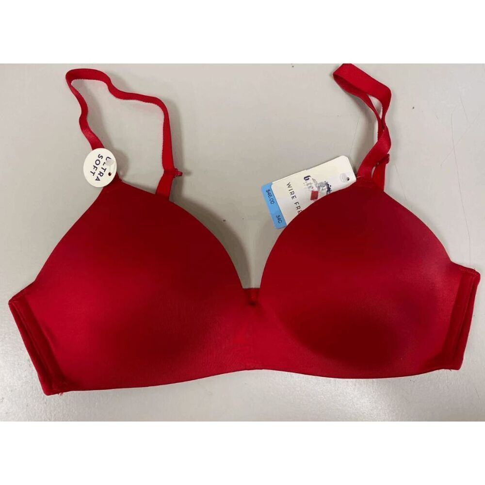 B. Tempt'd by Wacoal NWT size 32D red Wire Free T-Shirt Bra Future Foundation wi - Picture 4 of 6